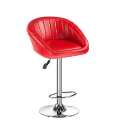 Da Urban Kiro Red Fabric &a; Foam Medium Back Retro Bar Stool without Arms-picture-3