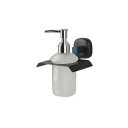 Riya Stainless Steel J4 Black Liquid Soap Dispenser with Holder (Pack of 4)-picture-10