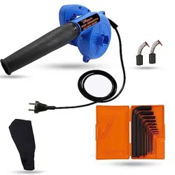 Hillgrove 800W Plastic Blue Electric Air Blower with Carbon Brushes &a; 9 Pcs Allen Key Set, HGCM1024-35