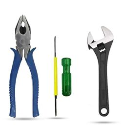 Hillgrove 8 inch Multipurpose Combination Plier, Adjustable Wrench &a; 2-in-1 Screwdriver Combo, HGCM897-46