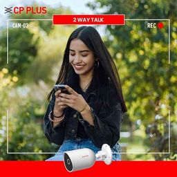 CP Plus 3MP Motion Detection Two Way Talk &a; Night Vision White Wireless Outdoor Bullet Security Camera, CP-V31A image 3