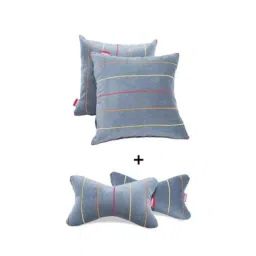 Elegant Comfy 28x28x10cm Grey Liner Neck Rest Car Pillow, CU06 (Pack of 4)-image-19
