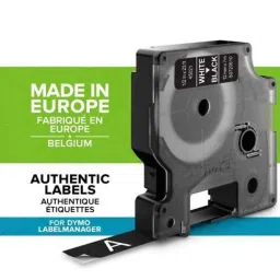 Dymo S0720610 12mmx7m White Print on Black D1 Tape-picture-6