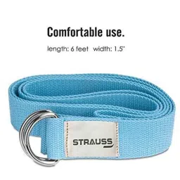 Strauss 6ft Sky Blue Yoga Belt, ST-1326-picture-33