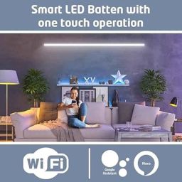 Orient Orismart 20W Warm White &a; White Wi-Fi Enabled Smart LED Batten with Colour Changing &a; Dimmable Feature image 2