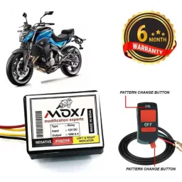 Auto Pearl 12V Black Front &a; Rear Flasher Indicator Light with Switch for Roadster 650-picture-31