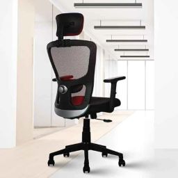 Rose Teesla 66x48x120cm Mesh Red &a; Black High Back Ergonomic Chair-picture-27