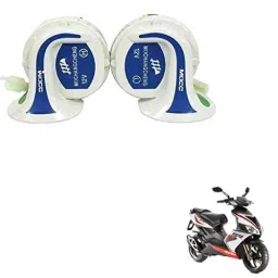 Kozdiko 2 Pcs 18-in-1 White Mocc Scooty Digital Tone Magic Horn Set for Aprilia SR 150-picture-26