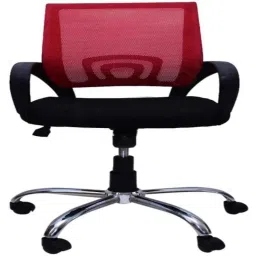 Regent Voom Net &a; Metal Black &a; Red Mesh Chair-7