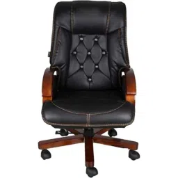 VJ Flowers Leatherette Black Recliner Office Chair, F120-image-35