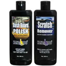 Kangaroo 200ml Dashboard Polish &a; 200ml Scratch Remover Wax Combo-picture-38