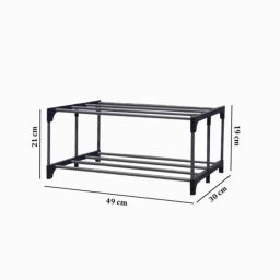 Philoshop 2 Tier Carbon Steel Open Shoe Rack-image-94