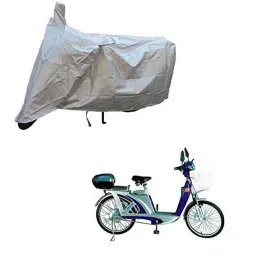 Kozdiko Polyester Silver Scooty Body Cover with Mirror Pockets for Avon E Lite-picture-23