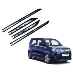 SureStrive 4 Pcs Black &a; Silver Side Door Car Beading Set for Maruti Suzuki Wagonr 2018 Onwards-12