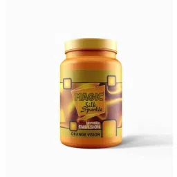 Magic Paints Silk Sparkle 100ml Orange Metallic Emulsion Acrylic Paint-image-42