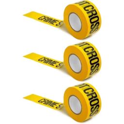 Singhal 3 inchx50m 35 Micron Yellow Crime Scene Do Not Cross Tape, CSDNC-Tape-P3 (Pack of 3)-picture-15