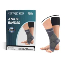 Stergic Next Ankle Binder with Dual Grip, Closed Heel, Anatomic Shape &a; Controlled Compression, STER-0047, Size: S image 2