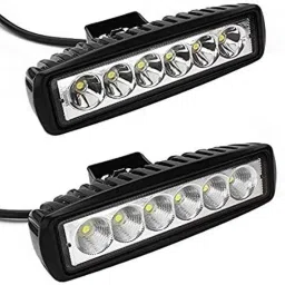 AOW 6 Led Bar White Auxillary Car Fog Lamp, Spot Lamp 18W (Pack of 2) For Maruti Suzuki Zen-16