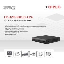 CP Plus 2.4MP Indoor &a; Outdoor CCTV Combo Kit with 8Ch DVR, 5 Bullet Camera, 8Ch SMPS, 70m Copper Cable, 1TB HDD &a; Connectors image 2
