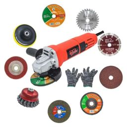 HPD FS803 850W 11000rpm 4 inch Copper Red Angle Grinder with 9 Blades-8