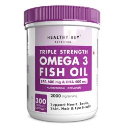 HealthyHey Sports Fish Oil Omega 3 with EPA 300  DHA 200,  300 softgels -32