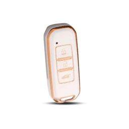 Flymaster Thermoplastic Polyurethane White TPU Car Key Cover, WHITE-TPURKE-52-image-99
