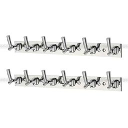 Aligarian 6 Leg Stainless Steel Silver Polished Finish Wall Mounted Tree Cloth Hook Hanger (Pack of 2)-picture-14