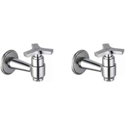 Mayur Ocich Trio 2 Pcs Brass Heavy Duty Bib Cock Set for Foam Flow Water with Wall Flange-image-46