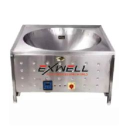 Exwell 22 inch Stainless Steel Silver Table Top Electric Kadai, Capacity: 15 L-20
