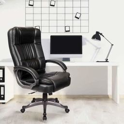 Rose Lucci 52x52x116cm Leatherette Black High Back Executive Chair-24
