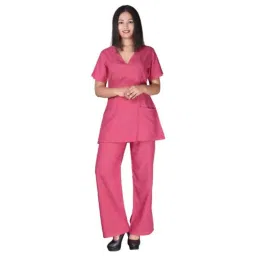 Saraf Poly Cotton Pink Nurse Uniform, Size: S, 7202A-S-picture-14
