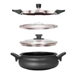 Pigeon 3 Litre Black All in One Pressure Cooker with Aluminium Induction Base (Pack of 2)-image-91