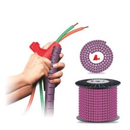 Noveau Safe-T-1ST 16mm 10m Virgin HDPE Metallic Violet Cable Zipper, NSFZ16MV0010-11