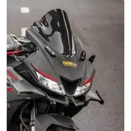 AOW Flexible and Unbreakeable Visor Glass for Yamaha R15 V3 (Black) B-49-9