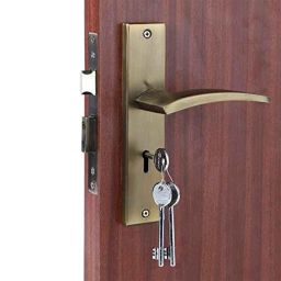 Handle Waala Lobos 8 inch 60mm Stainless Steel Antique Brass Finish Mortise Door Lock Set with Brass Lock Body-2