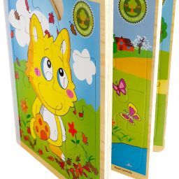 Wooden 3D Book Jigsaw Puzzle (6-in-1 & 66 Pieces) Montessori play set | Early Educational Toys for Toddlers Kids 2 Years + (Random Designs) (1 Pieces)-11