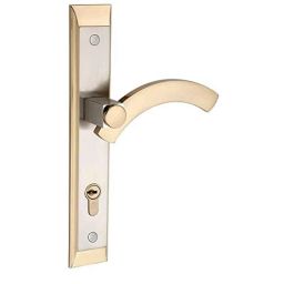 Bonus Half Moon Premier 85mm Brass Silver &a; Gold One Side Key Mortice Lock Set-image-87