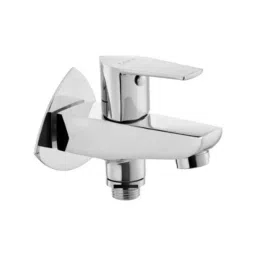 Cera Valentina Metal Silver Chrome Plating Quarter Turn 2 Way Bib Cock with Single Handle &a; Wall Flange, F1013163-25