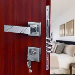 Saze Stainless Steel Satin Finish 4 Bullet Pin Mortise Door Lock Set with 3 Computer Keys, Altis-Rose-Osk-1-image-76