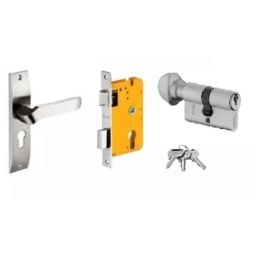Dorset HL Series Hale 70mm Stainless Steel Silver Chrome Finish Door Handle Lock Set with Knob &a; Key-image-21