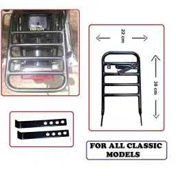 Meenu Arts World Carrier (Black) for Royal Enfield Classic 350-8