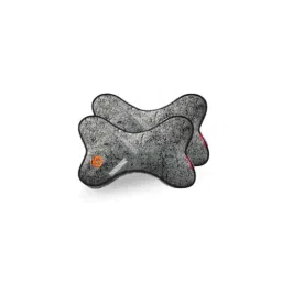 Elegant Silky 33x20x10cm Grey Dual Tone Neck Support Pillow (Pack of 2)-image-18