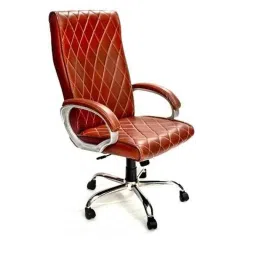 High Living Vulcan Leatherette High Back Brown Executive Chair (Pack of 2)-image-26