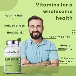 Health Veda Organics 60 Pcs Plant Based B-Complex Capsules image 4