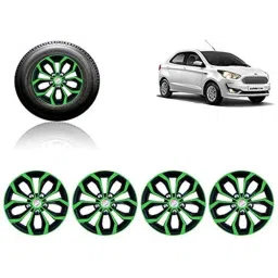 Auto Pearl 4 Pcs 14 inch ABS Green &a; Black Car Wheel Cover Set for Ford Aspire 2019-picture-45