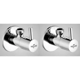 Neelkund Tubro Stainless Steel Silver Chrome Plated Angle Valve (Pack of 2)-48