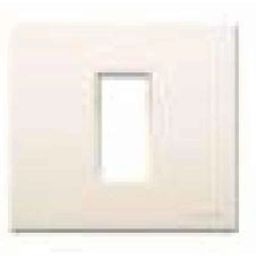 Goldmedal Curve Bella 1 Module White Jazz Cover Plate with Mounting Frame, 30101-picture-22