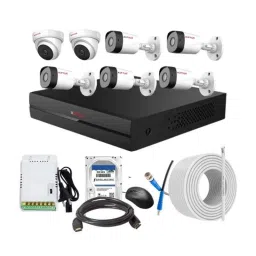 CP Plus 2.4MP Full HD Audio Indoor &a; Outdoor CCTV Combo Kit with 8Ch DVR, 5 Bullet 2 Dome Camera, 8Ch SMPS, 70m Cable, 2TB HDD &a; Connector-image-2