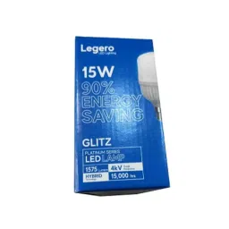 Legero Platinum Glitz 15W B22 Plastic White Round LED Lamp Bulb-18