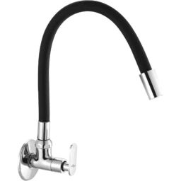 Neelkund Capsule Brass Black Chrome Finish Flexible Sink Tap with 360 deg Flexible Silicon Hose &a; Dual Flow-image-95
